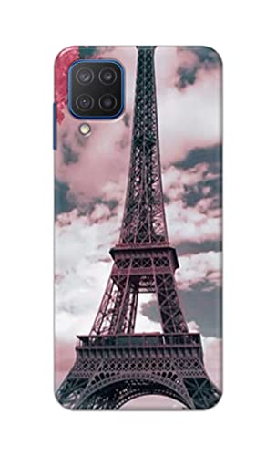 Image of Lovers Famous Place Eiffel Tower in Paris Hard Back Case Cover for Samsung Galaxy A12 / M12 / F12 Back Cover -(J5) VNS2227