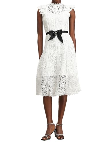 Tsukko White Mock Neck Ruffled Sleeve Chic Black Satin Bow