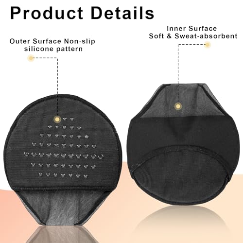 Women's Toe Topper Socks Seamless Socks with Padding Cushion Non-Slip No Show Half Socks for Women Girls4