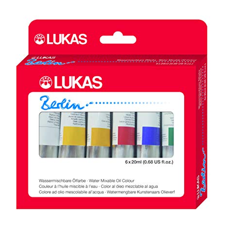 Lukas Berlin Water Mixable Oil Paint Set of 6