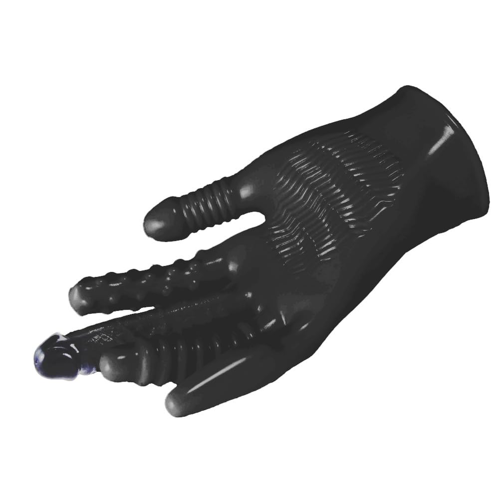 Vibratore per dita medie, dildo vibrante, guanti per masturbazione, impermeabili, in lattice, fetish, guanti multifunzione (1 guanto per la mano destra)