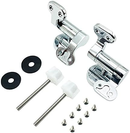 Heritage Replacement Soft Close Hinge Set for Oak Wood WC Seats Chrome Hinges