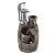 Pure Garden Water Fountain Outdoor Waterfall with Pump and LED Lights - Old Fashioned Rustic Barrel 4-Tier Indoor or Outdoor Fountain - Patio, Deck, Balcony or Backyard Water Fountains with Lights