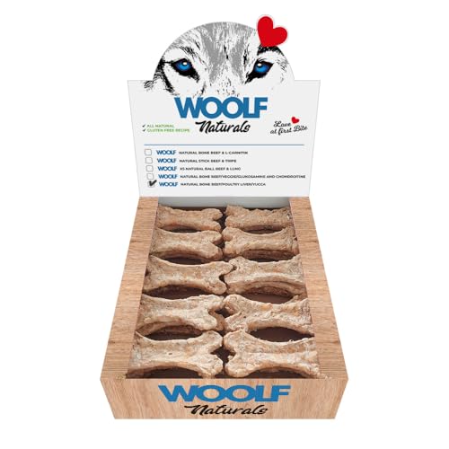 WOOLF Naturals Huesos Ternera Ave YUCA 24GR 30UDS/Caja