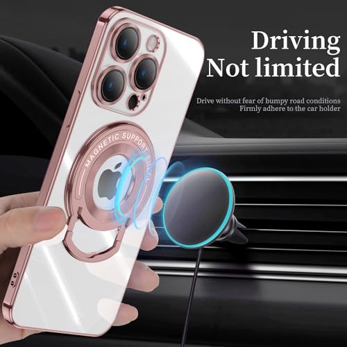 Coque transparente antichoc iPhone 14 Pro avec anneau magnétique Premium