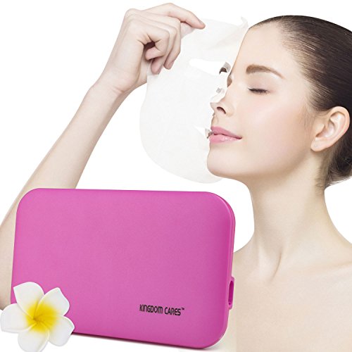 KINGDOMCARES Christmas Gifts Electric Mask Heater Essence Facial Mask Pure Natural Face Mask for Facial Treatment Reduce Wrinkles Acne Scars Blackheads Cellulite Ultimate Spa Quality Skin Care Rose