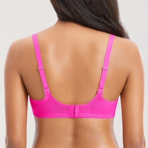 Image of DOBREVA Women's Sexy Lace Push Up Plus Size Bra Sheer Balconette Underwire Unlined