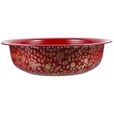 ERINGOGO Lavabo Multifonctionnel Rouge pour Mariage Bassin en Acier Inoxydable, Accessoire Cuisine pour Laver Légumes et Fruits Lors d'Occasions Spéciales