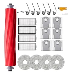 Homruich 21 Pezzi di Accessori per Roborock QV 35A / QV 35S / QR 798 / QR 598 Aspirapolvere Ricambio, 1 Spazzola Principale, 4 Asciugamani, 4 Filtri, 6 Sacchi di Polvere, 6 Spazzole Laterali