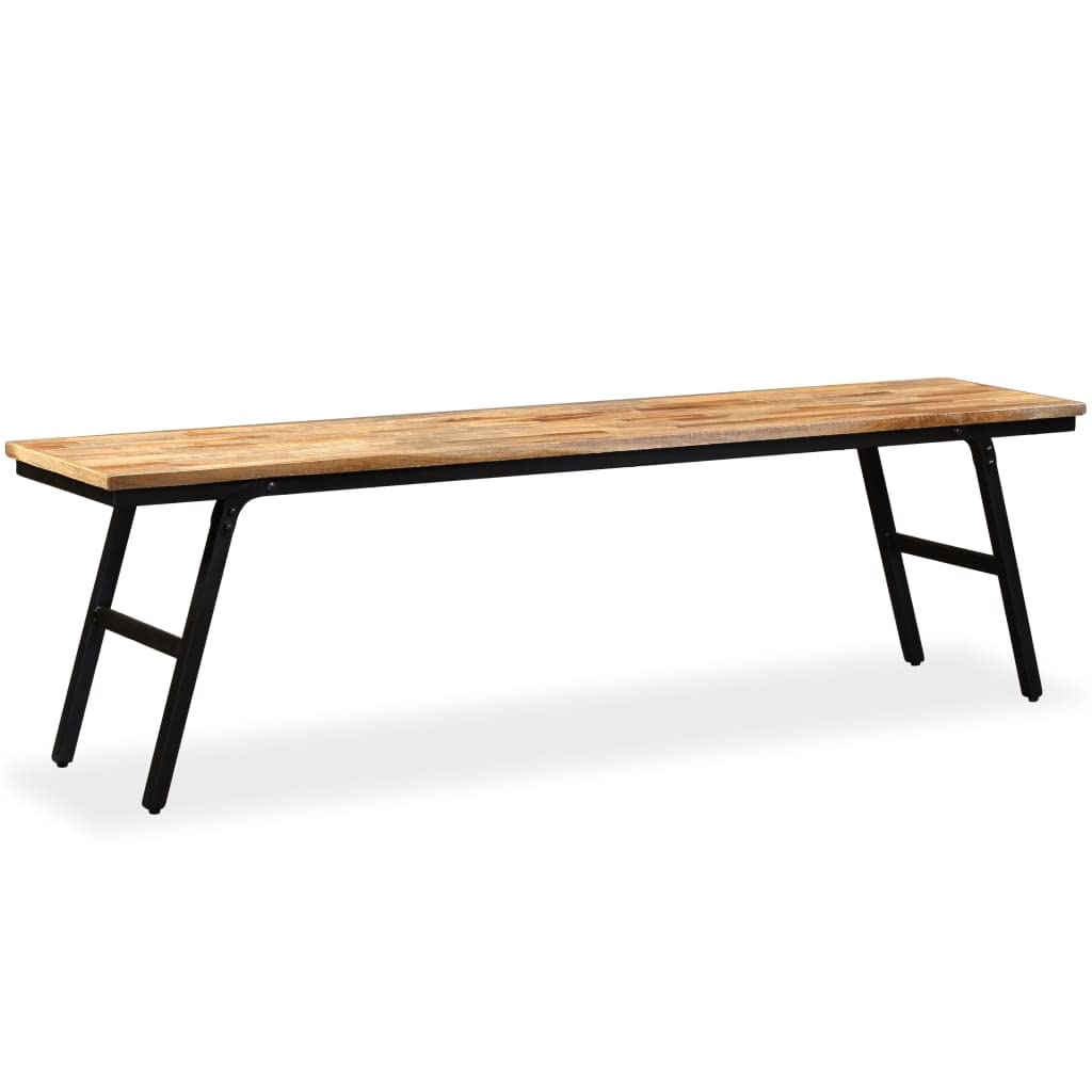 vidaXL Sitzbank Recyceltes Teak Stahl 160x35x45cm Flurbank Holzbank Küchenbank