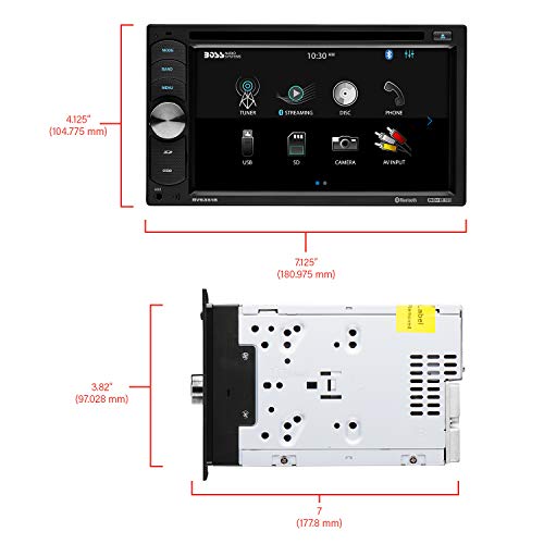 Boss Audio Systems Bv9351B Car Dvd Player - Double Din, Bluetooth Audio And Calling, 6.2 Inch Lcd Touchscreen Monitor, Mp3 Player, Cd, Dvd, Mp3, Usb, Sd, Auxiliary Input, Am Fm Radio Receiver, Black #TOP3