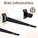 12 Pcs 12 Inches Slatwall Shelf Bracket, Black Knife Shelf Bracket with Lip Shelf Brackets for Slat Wall Heavy Duty Shelf Slatwall Accessories Retail Displays Rack Home Use (12 Inches, 12)
