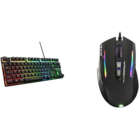 The G-Lab Keyz Caesium TKL Clavier Gamer TKL 87 Touches Filaire USB AZERTY Français, Rétro-Éclairage LED Multicolore - Clavier Gaming Compact sans Pavé Numérique pour PC/PS4/PS5/XBOX (Blanc