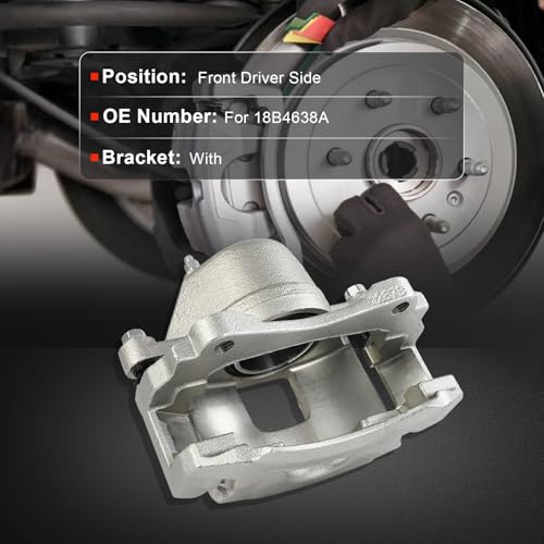 Image of cciyu Front Left Brake Caliper Assembly w /Bracket 18B4638A For Buick 1997-2004,For Cadillac 1997-2005,For Chevy 2000-2005,For Oldsmobile 1997-1999 2001-2003,For Pontiac 2000-2003