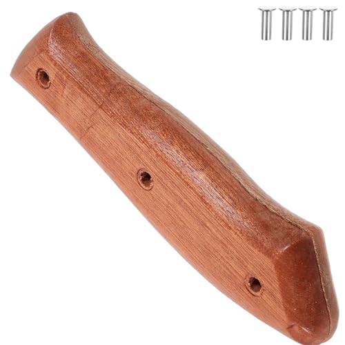 UPKOCH 2 Piezas Mango De Cortador De Chef Mango De Cortador De Madera Agarre Antideslizante Mangos De Cuchillos Mangos De Cortador Reemplazo Con Remaches Para Accesorios De Cuchillos De
