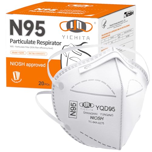 YICHITA YQD95 医療用N95マスク 個包装 折畳式 頭掛け式