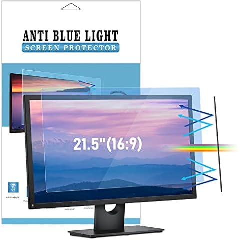 LAMA Anti Blaulichtfilter für 21,5 Zoll Monitor, Blaulicht blockierende Displayschutzfolie, Anti Blue Screen Protector Anti UV/Blendschutz/Augenschutz, Universal Bildschirmfilter 16:9 (476x268mm) Cover