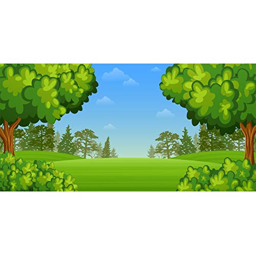 Fondo Fotográfico Bosque Verde 6x3 m Laeacco miniatura 1