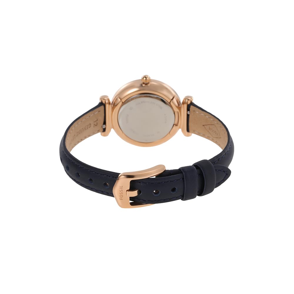 Fossil Orologio Carlie da donna, Movimento al quarzo a tre lancette con cinturino in pelle