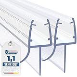 HNNHOME Duschdichtung – Universelle Duschtürdichtung/Ersatzdichtung für 6–8 mm Glastüren, extra dicke Gummilippe, 100% wasserdicht, einfache Installation (60cm, 2)
