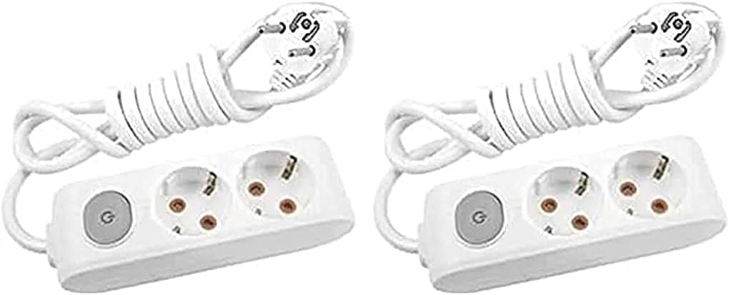 Viko Multi-Let İkili Priz Anahtarlı Topraklı Kablo Çocuk Korumalı 2 Mt 2li paket