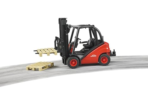 bruder 2511 Linde Fork Lift H30D With 2 Pallets,Multicolor