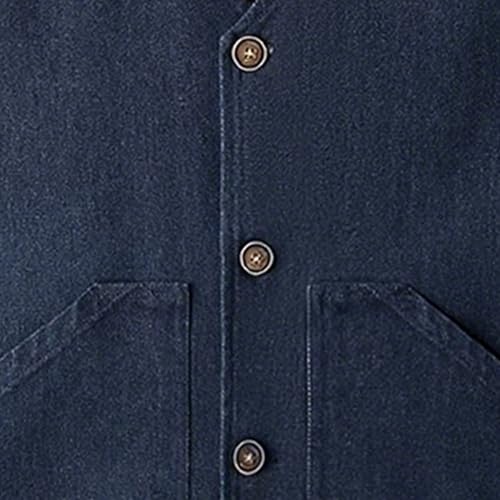 Men's Western Cowboy Vests Gilet Button Down Vintage Wash Denim Vest Casual Slim Fit Sleeveless Jacket3