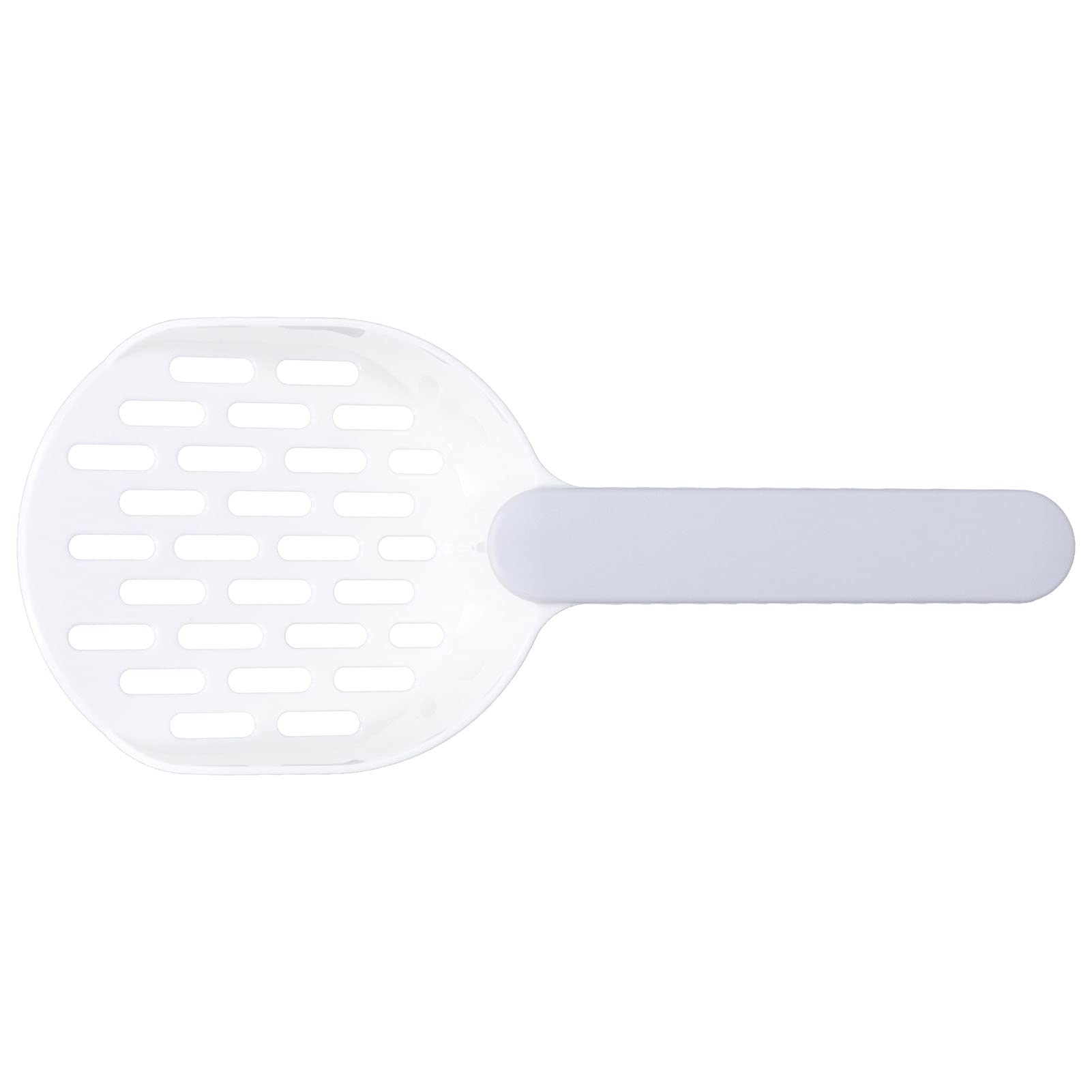 Pooper Scooper, Cat Litter Scoop Kitten Pooper Lifter Plastic Thickened Kitty Litter Sift Shovel Kitty Scoop for Small Pet Boxes Cleaning, 10.2x4.3x2.0in (Cat litter shovel white gray)