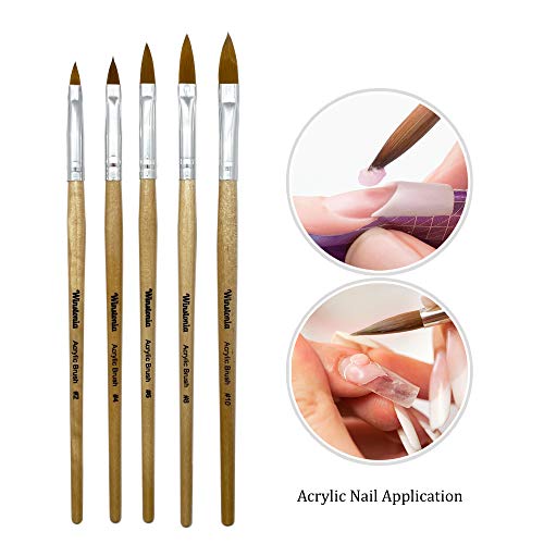 Set de 5 pinceles acrílicos para uñas Winstonia miniatura 2