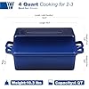 VORRINGARD Enameled Bread Loaf Pan with Lid, 2 in 1 Cast Iron Double Loaf Pan Great for Homemade Bread Baking, Meatloaf, 4 Quart, 10X5.5In, Blue #1