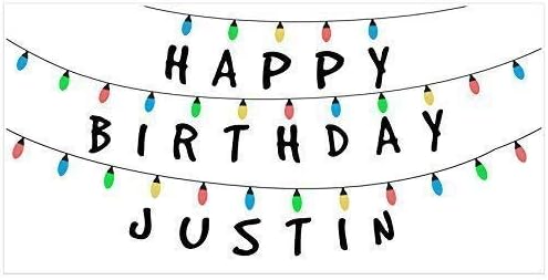 Christmas Lights Birthday Banner Party Decoration Backdrop