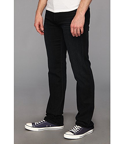 7 For All Mankind Men's Standard Classic Straight Leg Jean in Black Surface