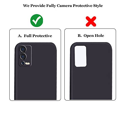 Image of A rtistque Liquid TPU Silicone Matte Shockproof Flexible with Camera Protection Soft Back Cover Case for Oppo A55 - Black