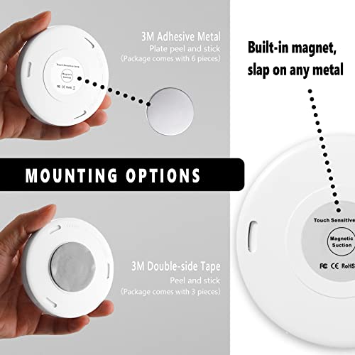 Touch Led Night Light Battery Powered(3 Pack),5000K Ct/36 Lm,Battery Operated Push Lights Tap Light Working With 3 Aaa Batteries(Not Included) Per Lamp For Closet,Cabinet,Bedroom,Kitchen,Stairs,Wall #TOP4