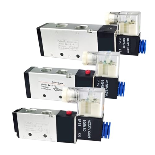 Vanne pneumatique 4V410-15 AC220V avec raccords de 6mm à 5 voies