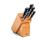 Fissler Alaska / Messer-Set, bestückt (6-teilig) Messerblock aus Holz (inkl. Koch; Brot; Schäl, Schinken-& Universal-Messer)