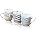 Produktbild Boltze 3 Coffee Mugs 'Ebbe & Flood' Anchor Blue, Grey, Red & White 400 ml