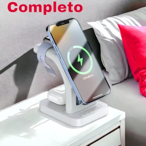 Carregador Indução, YD-31Base Carregador Sem Fio 5 Em 1 Indução 15 W Para IPhone 15 14 13 12 11 Pro