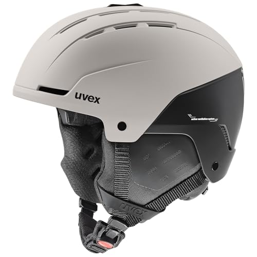 Casco de esquí robusto uvex stance warm grey-black matt talla 58-62 para adulto