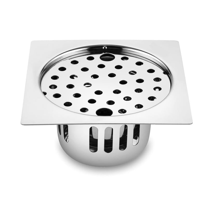 JIMIKRON Classic Stainless Steel Round Anti-Cockroach Jali/Trap Floor Drain Strainer with Chrome Finished 5 inch (Pack of 1, Silver) (B0CZTW8F8B) Amazon Price History, Amazon Price Tracker