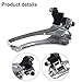 Road for Bike Front Derailleur 2x7-11 Speed Direct Mount Pull-Down Type for 50-56T Chainring 34T Max Cassette Aluminum Alloy and Steel Silver