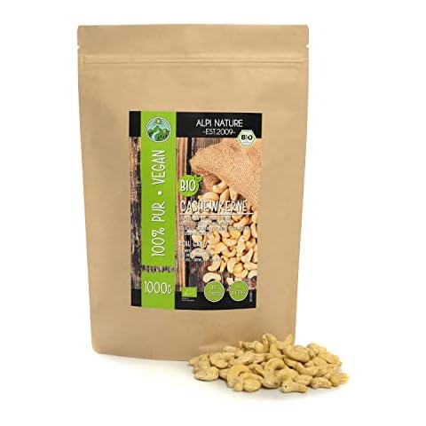 BIO Cashewkerne roh , Cashew Kerne 100% naturrein, Cashewkerne Bio ganz, aus kontrolliert biologischem Anbau Cover