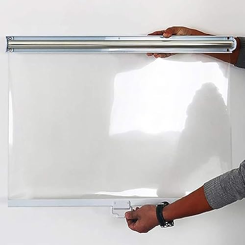 Store Enrouleur Transparent en Plastique,Stores À Rouleaux Fraîcheur Anti-poussière,Imperméable,Isolant Thermique,pour Armoire de...