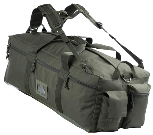 Large Military Duffle Bag Tactical Gear Load Out Bag Deployment Cargo Bag Travel Sports Equipment Duffel Luggage Bag with Backpack Straps 90L