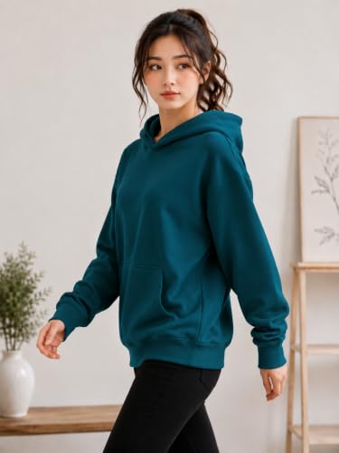 Image of Women's Oversized Hoodie Sweatshirt | Graphic Back Print Hooded Pullover | Long Sleeve Fleece Hoodie with Kangaroo Pocket | Casual Winter Wear