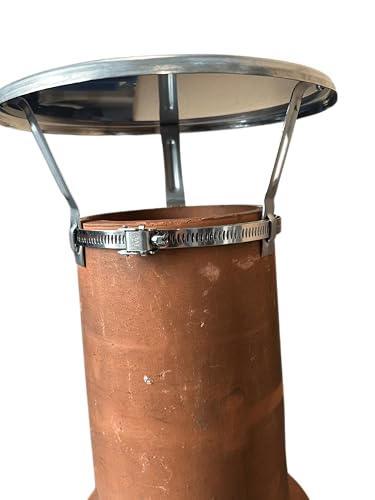 Edelstahl Kaminhaube für Rauchrohr Ø 80 - 109 mm - Regenschutz Schneeschutzkappe