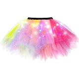 EARENT Light Up Rainbow Tutu Skirt Led Dance Costume Skirts for Girls