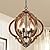6-Light Modern Farmhouse Chandeliers for Dining Room, Rustic Wood Chandelier Light Fixture, Flush Mount Chandelier for Kitchen Entryway Foyer Bedrooms Living Room