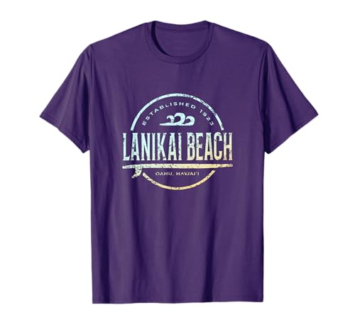 Lanikai Beach - Retro Lanikai Beach Hawaii Vintage Surf T-Shirt