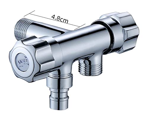 Vanne d'arrêt de toilette multi-fonction G1/2 trois voies avec double sortie d'angle d'eau